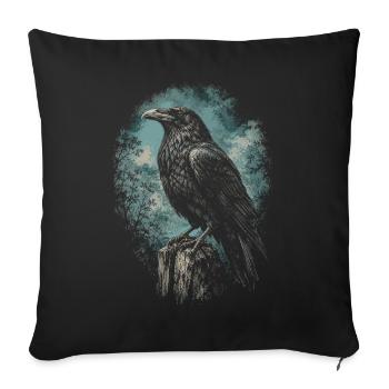 Raven Raven - Housse de coussin décorative 45 x 45 cm - noir - Devant