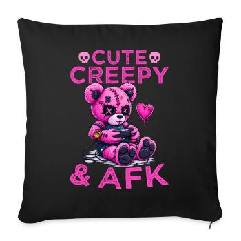 Pastel Goth Soft Goth Gaming Gamer - Housse de coussin décorative 45 x 45 cm - noir - Devant