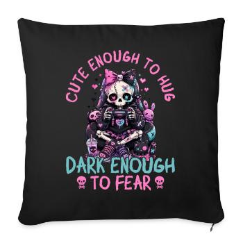 Pastel Goth Soft Goth Gaming Gamer - Housse de coussin décorative 45 x 45 cm - noir - Devant