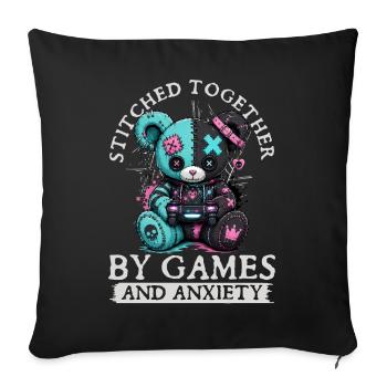 Pastel Goth Soft Goth Gaming Gamer - Sofa pillowcase 17,3'' x 17,3'' (45 x 45 cm) - black - Front