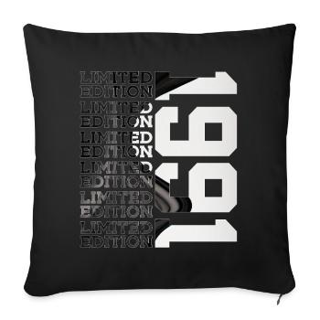 35 ANS ÉDITION LIMITÉE 1991 35E ANNIVERSAIRE - Housse de coussin décorative 45 x 45 cm - noir - Devant