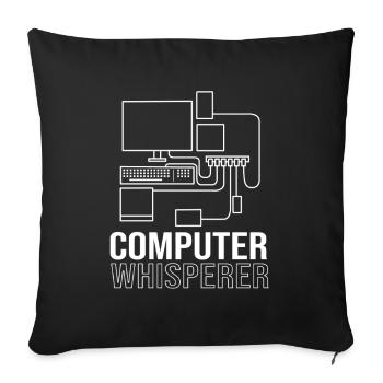 Tech Support - Sofa pillowcase 17,3'' x 17,3'' (45 x 45 cm) - black - Front
