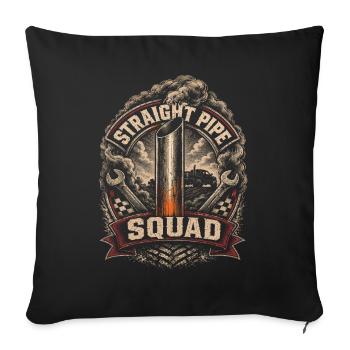 Rolling Coal Straight Pipe Squad - Sofakissenbezug 45 x 45 cm - Schwarz - Vorne