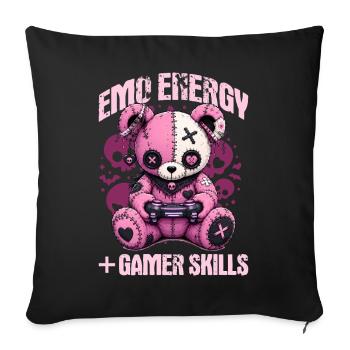 Pastel Goth Soft Goth Gaming Gamer - Housse de coussin décorative 45 x 45 cm - noir - Devant