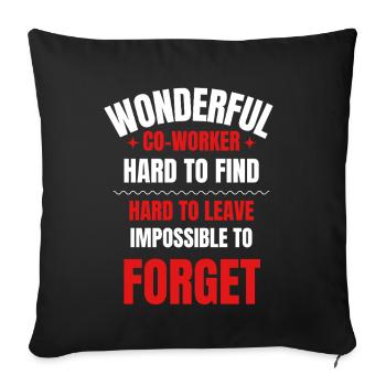 Coworker Farewell Gift - Sofa pillowcase 17,3'' x 17,3'' (45 x 45 cm) - black - Front