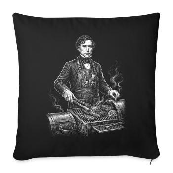 Franklin Pierce Grilling BBQ - Housse de coussin décorative 45 x 45 cm - noir - Devant