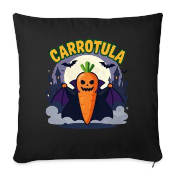 Carrotula Carrot Vampire Halloween Costume Joke - Sofa pillowcase 17,3'' x 17,3'' (45 x 45 cm) - black - Front