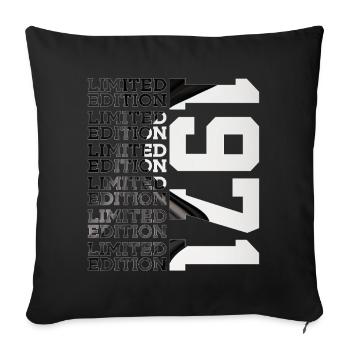 55 ANS ÉDITION LIMITÉE 1971 55E ANNIVERSAIRE - Housse de coussin décorative 45 x 45 cm - noir - Devant