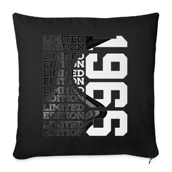60 ANS ÉDITION LIMITÉE 1966 60E ANNIVERSAIRE - Housse de coussin décorative 45 x 45 cm - noir - Devant