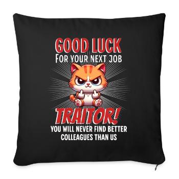 Funny Farewell Coworker - Sofa pillowcase 17,3'' x 17,3'' (45 x 45 cm) - black - Front