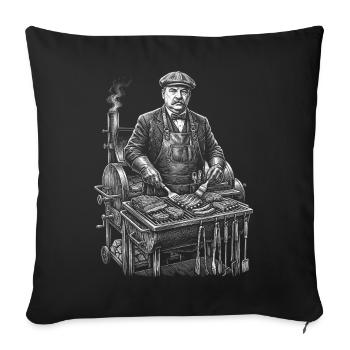 Grover Cleveland BBQ Grill - Housse de coussin décorative 45 x 45 cm - noir - Devant
