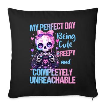 Pastel Goth Soft Goth Gaming Gamer - Sofa pillowcase 17,3'' x 17,3'' (45 x 45 cm) - black - Front