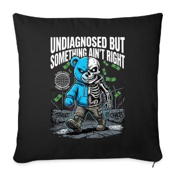 Not diagnosed, but something is wrong - Sofa pillowcase 17,3'' x 17,3'' (45 x 45 cm) - black - Front