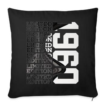 66 ANS ÉDITION LIMITÉE 1960 66E ANNIVERSAIRE - Housse de coussin décorative 45 x 45 cm - noir - Devant