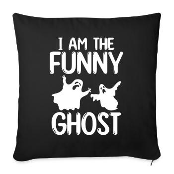 Halloween Ghost - I am the Funny ghost - Sofakissenbezug 45 x 45 cm - Schwarz - Vorne