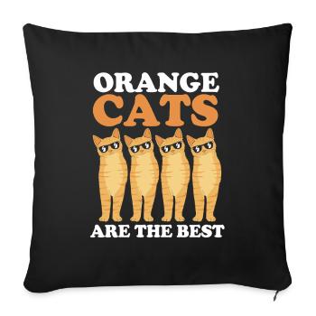 Chat tigré - Housse de coussin décorative 45 x 45 cm - noir - Devant