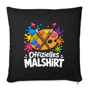Offizielles Ausmal-Motiv zum Malen Zeichnen und - Sofakissenbezug 45 x 45 cm - Schwarz - Vorne