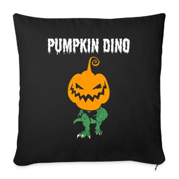 Funny Halloween Pumpkin Dino - Sofa pillowcase 17,3'' x 17,3'' (45 x 45 cm) - black - Front