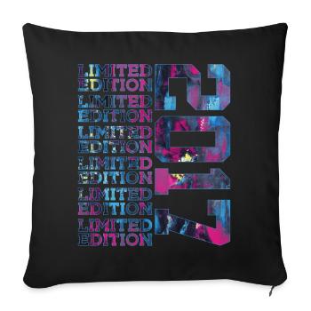 COOL 9 YEARS LIMITED EDITION 2017 9TH BIRTHDAY - Sofa pillowcase 17,3'' x 17,3'' (45 x 45 cm) - black - Front