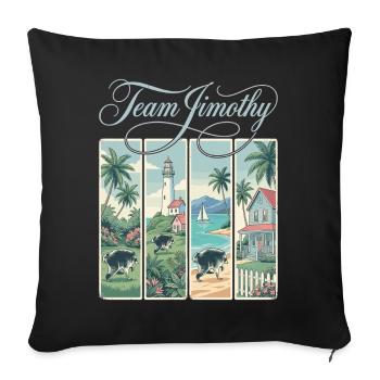 Jimothy Viraler Waschbär Lustiges Team Jimothy - Sofakissenbezug 45 x 45 cm - Schwarz - Vorne