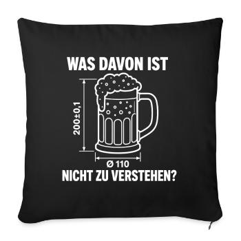 Technik Ingenieur Konstrukteur Maschinenbau - Sofakissenbezug 45 x 45 cm - Schwarz - Vorne