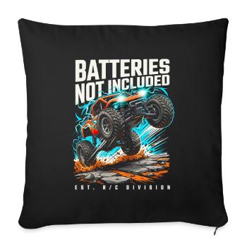 Piles non incluses - RC Racing Funny Vintage - Housse de coussin décorative 45 x 45 cm - noir - Devant