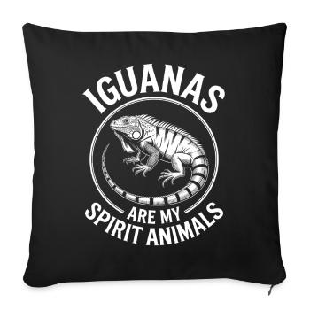 Iguanas Sayings Iguanas Funny Iguanas Gift - Sofa pillowcase 17,3'' x 17,3'' (45 x 45 cm) - black - Front
