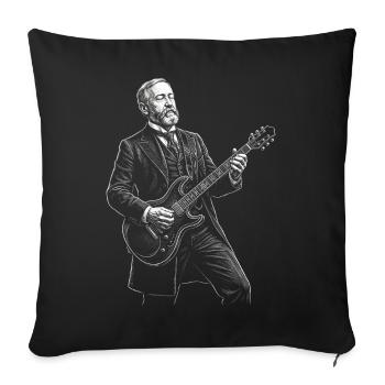Benjamin Harrison Guitare - Housse de coussin décorative 45 x 45 cm - noir - Devant