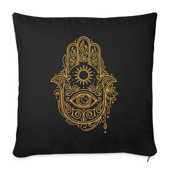 Spiritualité Géométrie Sacrée Foi Symbole Zen - Housse de coussin décorative 45 x 45 cm - noir - Devant