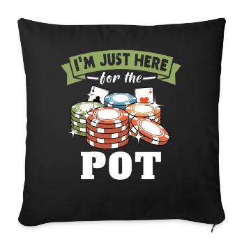 Poker Pokern - Sofakissenbezug 45 x 45 cm - Schwarz - Vorne