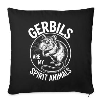 Mongolische Rennratte Sprüche Rennmaus Geschenk - Sofakissenbezug 45 x 45 cm - Schwarz - Vorne