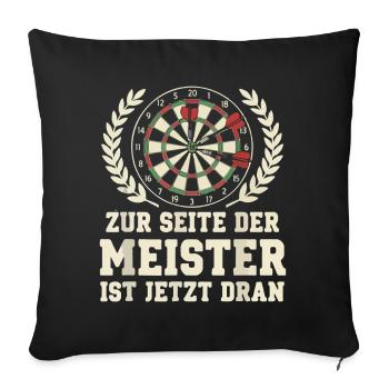 Dartmeister - Sofakissenbezug 45 x 45 cm - Schwarz - Vorne