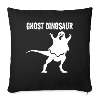 Funny Halloween Ghost Dinosaur Funny Ghost Dino - Sofakissenbezug 45 x 45 cm - Schwarz - Vorne