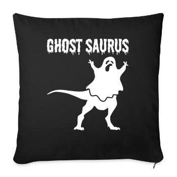 Funny Halloween Ghost Saurus Funny Ghost Dino - Sofakissenbezug 45 x 45 cm - Schwarz - Vorne