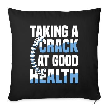 Tenter une bonne colonne vertébrale en bonne santé - Housse de coussin décorative 45 x 45 cm - noir - Devant