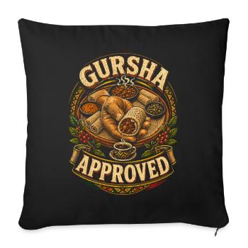 Éthiopie Gursha éthiopien approuvé - Housse de coussin décorative 45 x 45 cm - noir - Devant