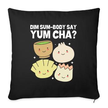 Dim Sum - Sofakissenbezug 45 x 45 cm - Schwarz - Vorne