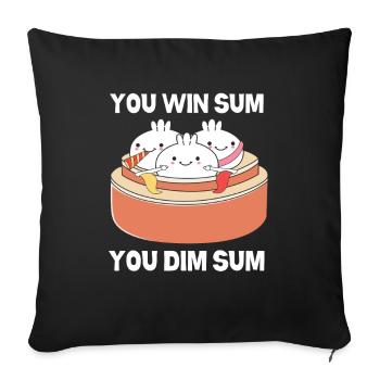 Dim sum - Housse de coussin décorative 45 x 45 cm - noir - Devant