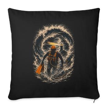 Sauveteur de la Garde côtière - Housse de coussin décorative 45 x 45 cm - noir - Devant