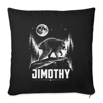 Raton Laveur Jimothy Pleine Lune Sunset Vintage - Housse de coussin décorative 45 x 45 cm - noir - Devant
