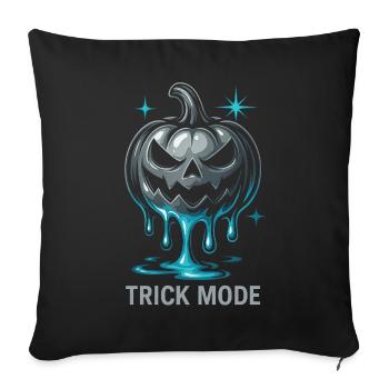 Trick-Modus-Kürbis - Sofakissenbezug 45 x 45 cm - Schwarz - Vorne
