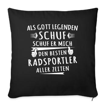 Radsportler - Sofakissenbezug 45 x 45 cm - Schwarz - Vorne