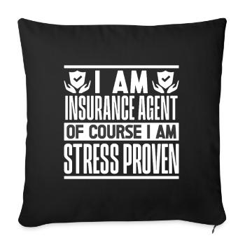 Insurance Agent Costume Stress Proven Medicare - Sofakissenbezug 45 x 45 cm - Schwarz - Vorne