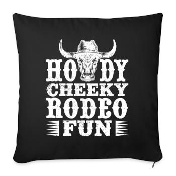 Rodeo Horse Riding Rodeo Fun Cowboy - Sofakissenbezug 45 x 45 cm - Schwarz - Vorne