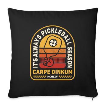 It's Always Pickleball Season - Sofakissenbezug 45 x 45 cm - Schwarz - Vorne