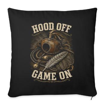 Falknerei Falkner Hood Off Game On - Sofakissenbezug 45 x 45 cm - Schwarz - Vorne