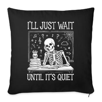 Lehrer, Halloween, Skelett - Sofakissenbezug 45 x 45 cm - Schwarz - Vorne