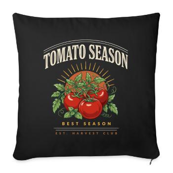 Tomato Season Harvest Club - Sofakissenbezug 45 x 45 cm - Schwarz - Vorne