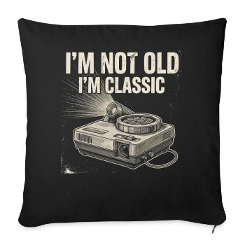 Je ne suis pas vieux, je suis classique - Housse de coussin décorative 45 x 45 cm - noir - Devant