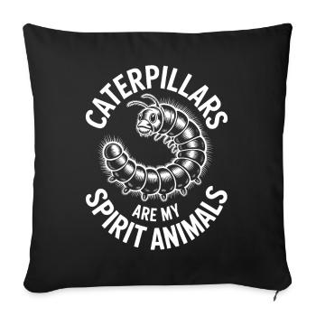 Caterpillar Sayings Caterpillar Funny Caterpillar Gift - Sofa pillowcase 17,3'' x 17,3'' (45 x 45 cm) - black - Front